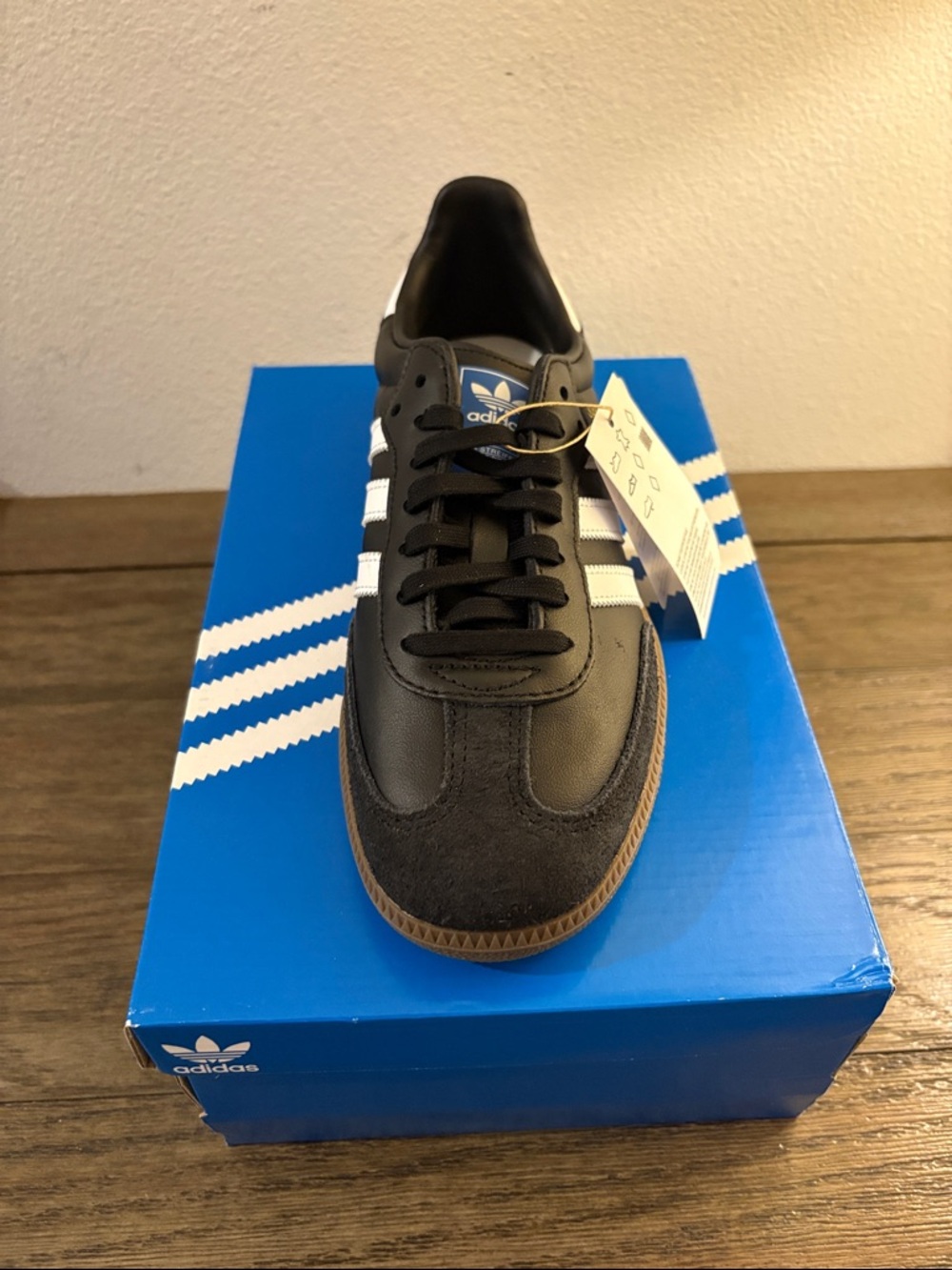 NIB [adidas] Samba OG Original Sneakers Shoes Black Youth 4/Women’s 5.5, Y6/W7.5 - Picture 8 of 13